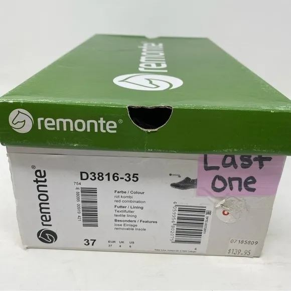 Rieker Shoes Remonte D3816 Red Combi