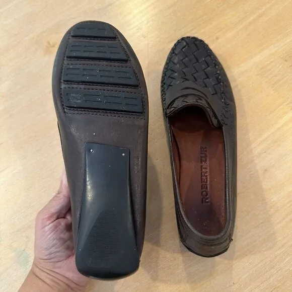 Robert Zur Loafers Shoes Womens 6.5 Petra Brown True Glove Driving Leather Comfy