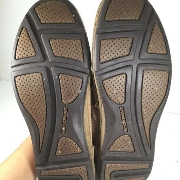 Rockport Men's Shoes Lace Up Loafer Casual Shoe Footwear Leather Brown Size 9.5