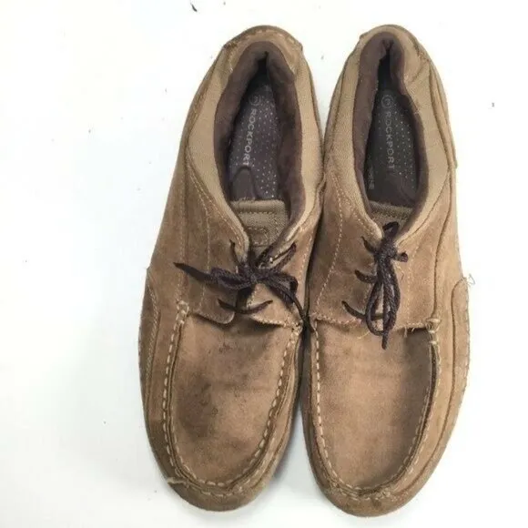 Rockport Men's Shoes Lace Up Loafer Casual Shoe Footwear Leather Brown Size 9.5