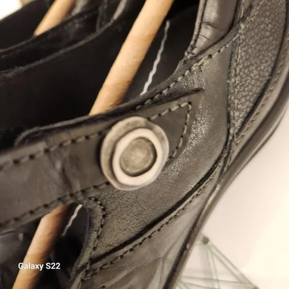 Romika Black Leather &quot;Cassie 50&quot; Mary Janes. NIB. Size EU 38/US 7-7.5