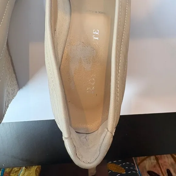 Ron White Ellary Quilt Beige Espadrille Wedge Sandal Womens Size 39.5 / US 9