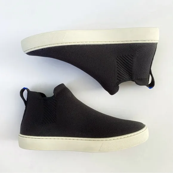 ROTHYS BLACK KNIT THE CHELSEA HIGH TOP ANKLE BOOT SHOES