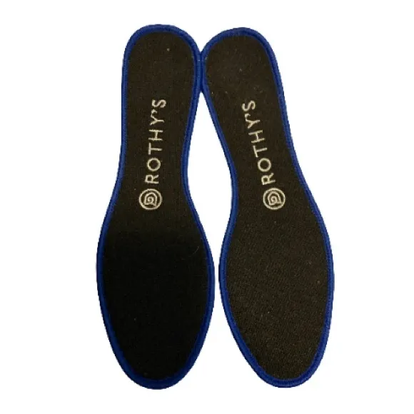 Rothy's Black Round Toes Flats with Blue Trim Women’s 7.5