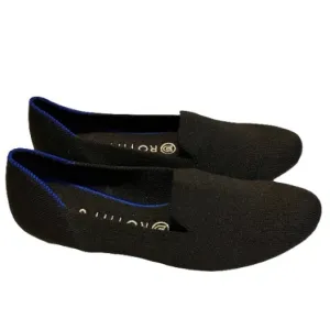 Rothy's Black Round Toes Flats with Blue Trim Women’s 7.5
