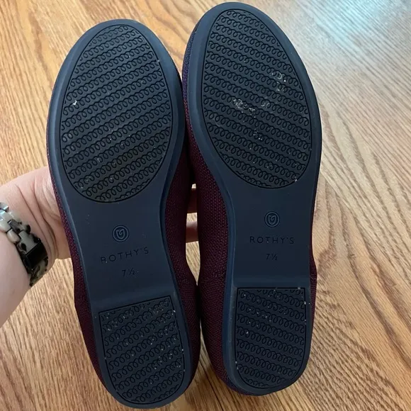Rothys Blackberry Captoe Ballet Shoes Workwear Casual Comfort Flats