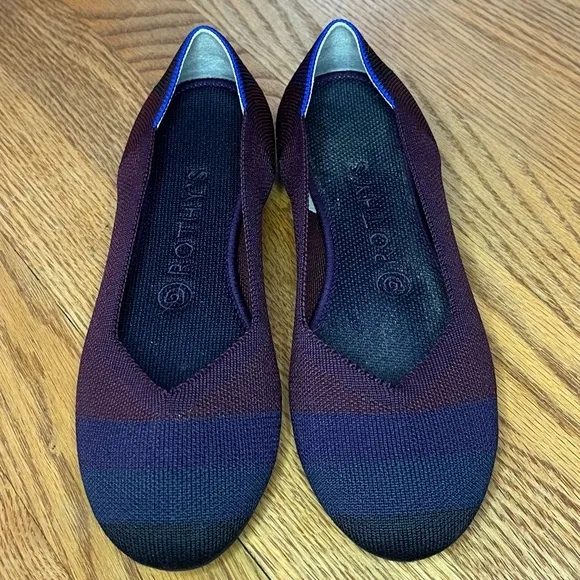 Rothys Blackberry Captoe Ballet Shoes Workwear Casual Comfort Flats