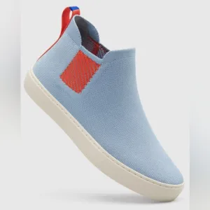 Rothys Chelsea high top sneakers boots light blue sz 9.5 SH421