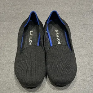 Rothy's Kids Black Slip-On Loafers Shoes Size 3