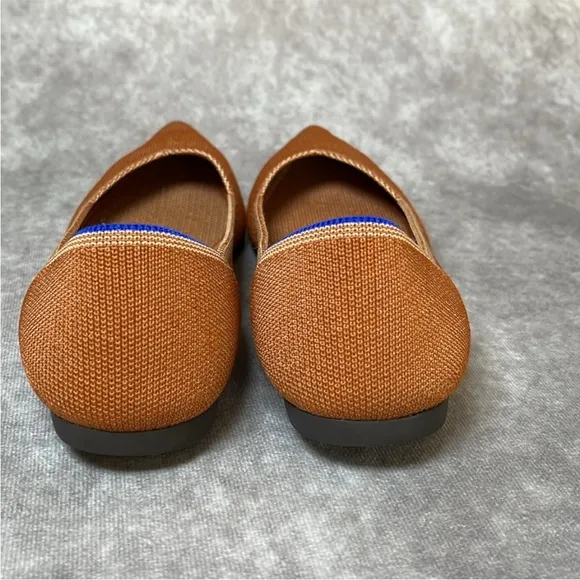 Rothy's Tan Flats with Pointed Toe