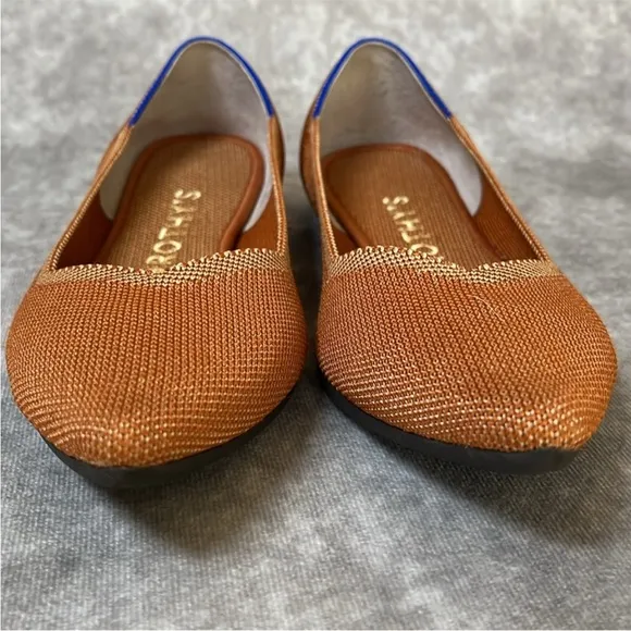 Rothy's Tan Flats with Pointed Toe