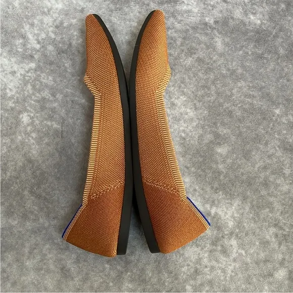 Rothy's Tan Flats with Pointed Toe