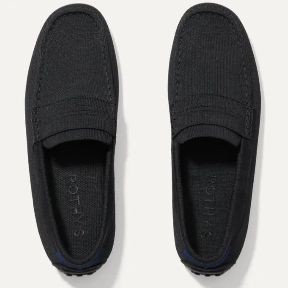Rothy's The Driving Loafer Black Men's Size 10.5