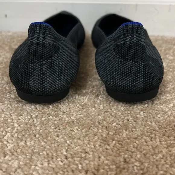 Rothy’s The Point Flats in Grey Camo Stylish Black Camouflage Flats Size 8.5