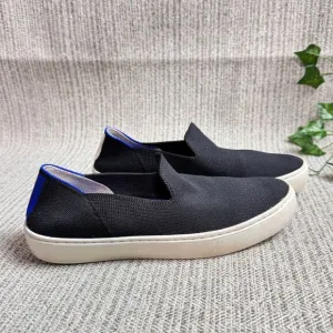 ROTHY'S US 7 THE SNEAKER BLACK BLUE SLIP ON LUXURY SNEAKERS SHOES
