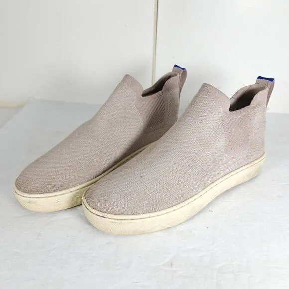 Rothy's Women's The Chelsea Boot Lilac Gray Knit High Top Shoes Size US 5,5