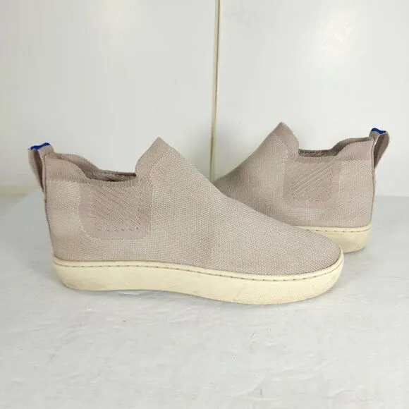 Rothy's Women's The Chelsea Boot Lilac Gray Knit High Top Shoes Size US 5,5