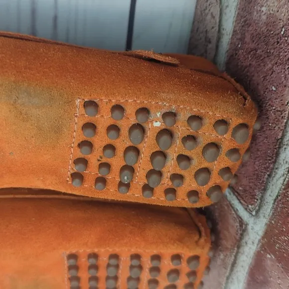 Rust Burnt Orange Minishion Loafers Women Comfortable Suede Driving Shoes 7.5