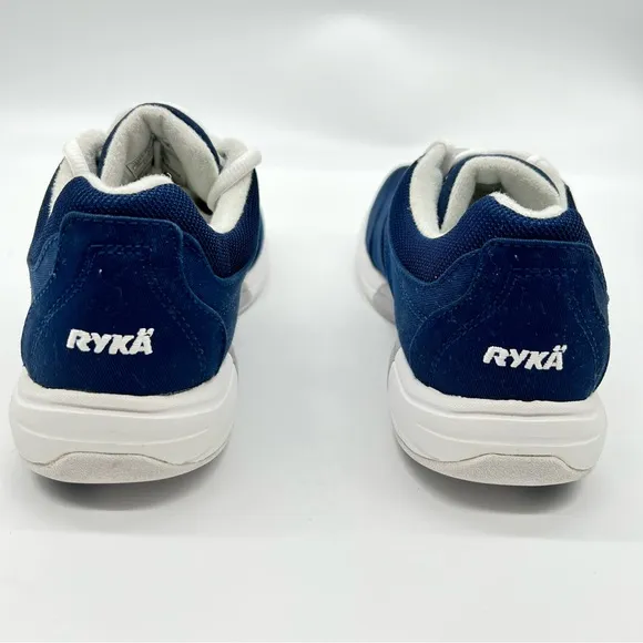 Ryka Women's Navy Blue Shuffle Canvas Athletic Shoes w/White Outsole/Lace-Size 8