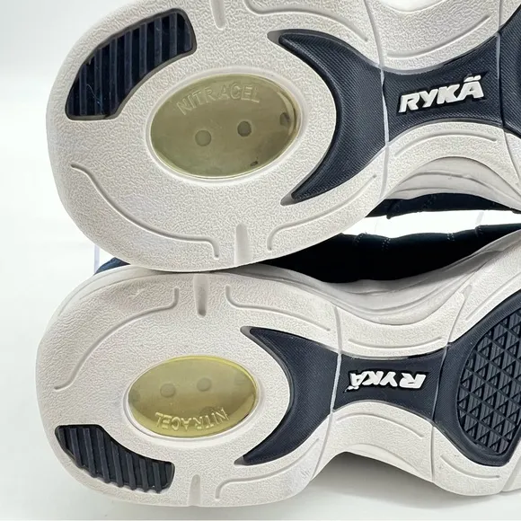 Ryka Women's Navy Blue Shuffle Canvas Athletic Shoes w/White Outsole/Lace-Size 8