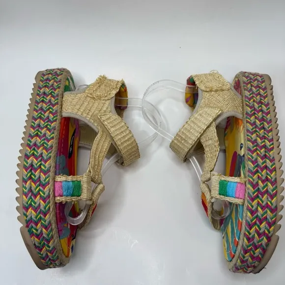 ‼️SALE‼️ Farm Rio Colorful Toucans Platform Sandals