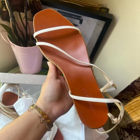 SALE🤍JIMMY CHOO latte drive 60 espadrilles heeled sandals 💞