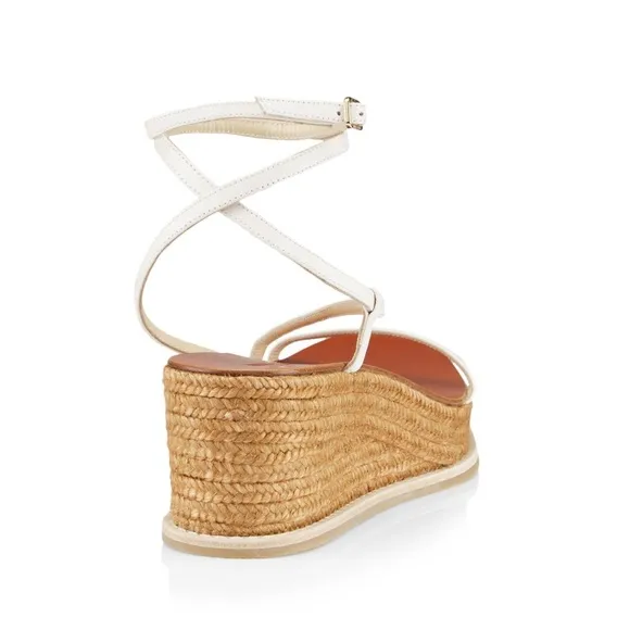 SALE🤍JIMMY CHOO latte drive 60 espadrilles heeled sandals 💞