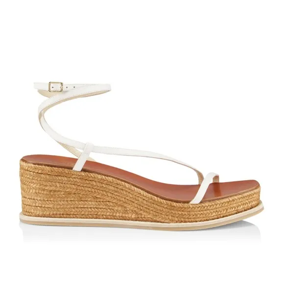 SALE🤍JIMMY CHOO latte drive 60 espadrilles heeled sandals 💞