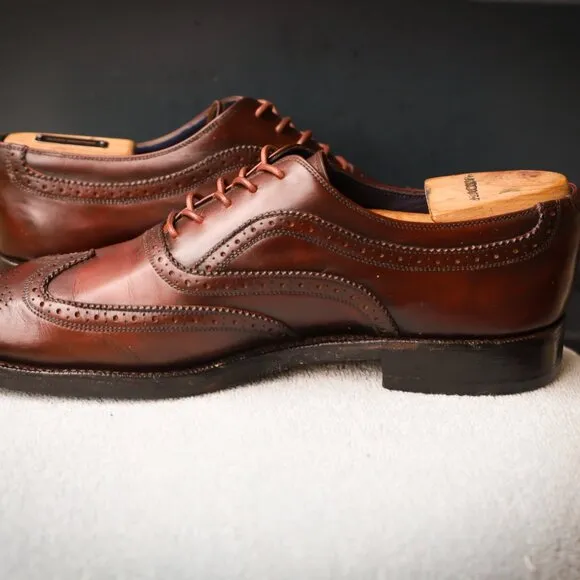Salvatore Ferragamo 9-D Multicolor Wingtip Oxford Mens Dress Shoes
