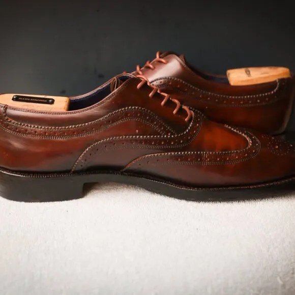 Salvatore Ferragamo 9-D Multicolor Wingtip Oxford Mens Dress Shoes