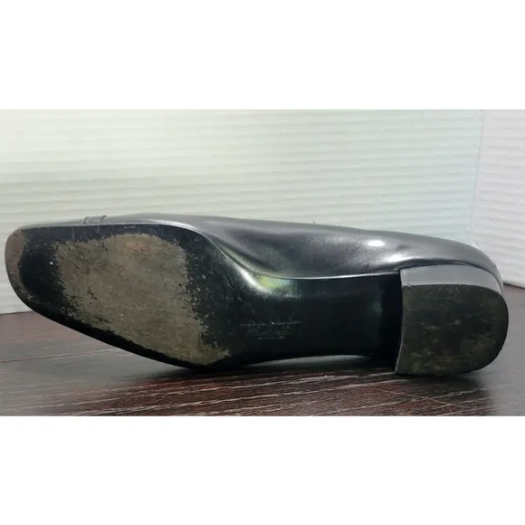 Salvatore Ferragamo Boutique Shoes Womens US 11Black Block Heel Made In Italy
