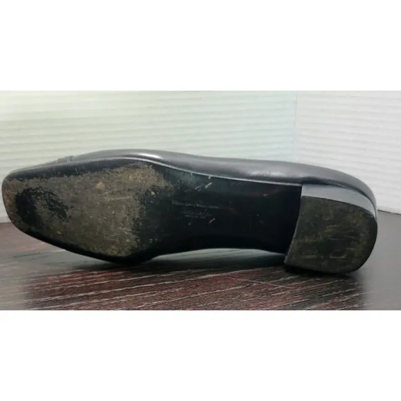 Salvatore Ferragamo Boutique Shoes Womens US 11Black Block Heel Made In Italy