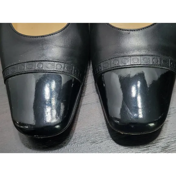 Salvatore Ferragamo Boutique Shoes Womens US 11Black Block Heel Made In Italy