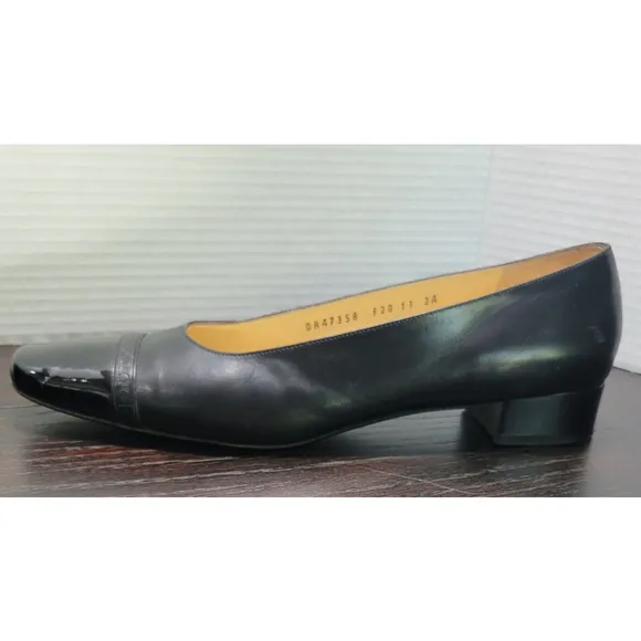 Salvatore Ferragamo Boutique Shoes Womens US 11Black Block Heel Made In Italy
