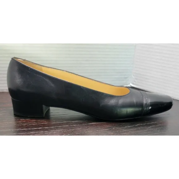 Salvatore Ferragamo Boutique Shoes Womens US 11Black Block Heel Made In Italy