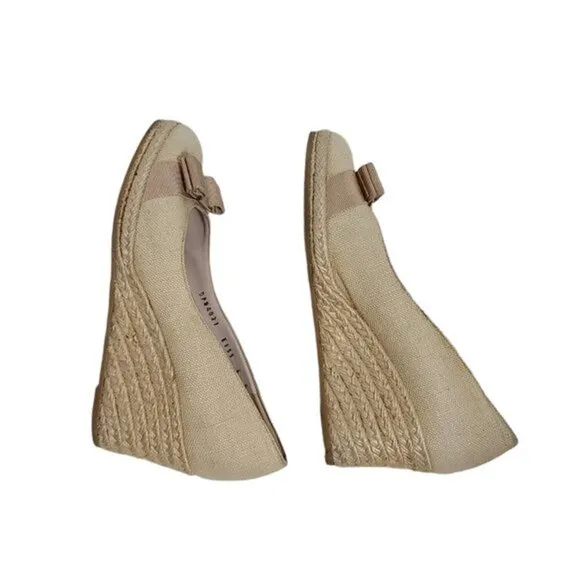 Salvatore Ferragamo Espadrilles Darly Bow Wedges 6B