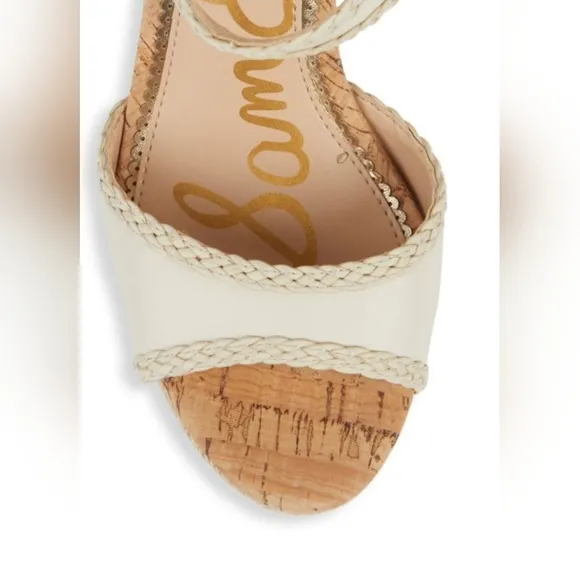 🌺Sam Edelman Lillie Cork And Leather   Platform Sandals Platform Heels