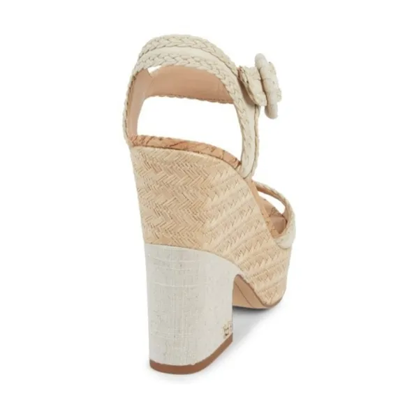 🌺Sam Edelman Lillie Cork And Leather   Platform Sandals Platform Heels