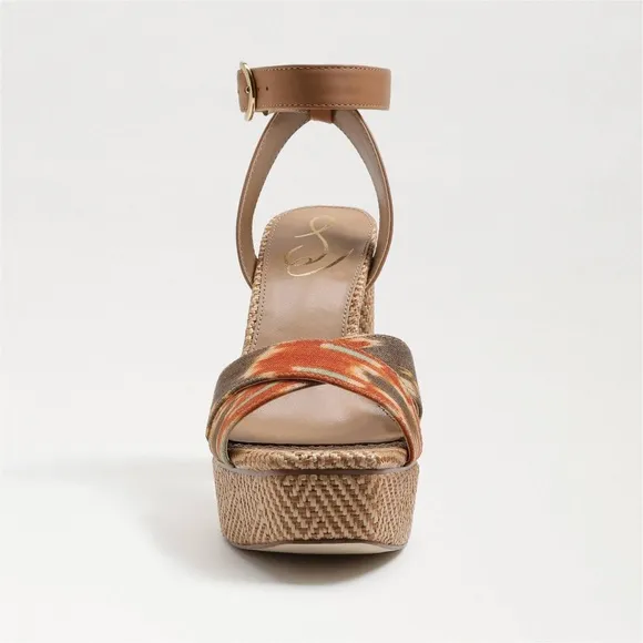Sam Edelman Nolita Platform Sandals, Orange Multi Size 11, New in Box £150