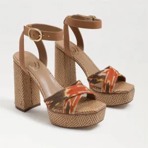 Sam Edelman Nolita Platform Sandals, Orange Multi Size 11, New in Box £150