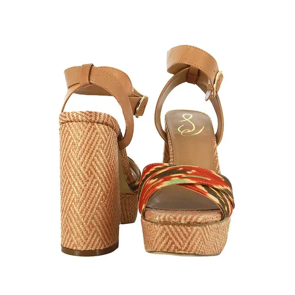 Sam Edelman Nolita Platform Sandals, Orange Multi Size 11, New in Box £150