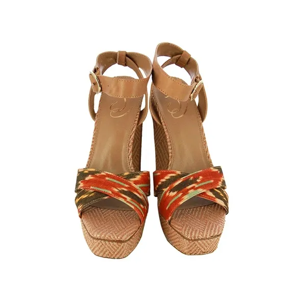 Sam Edelman Nolita Platform Sandals, Orange Multi Size 11, New in Box £150