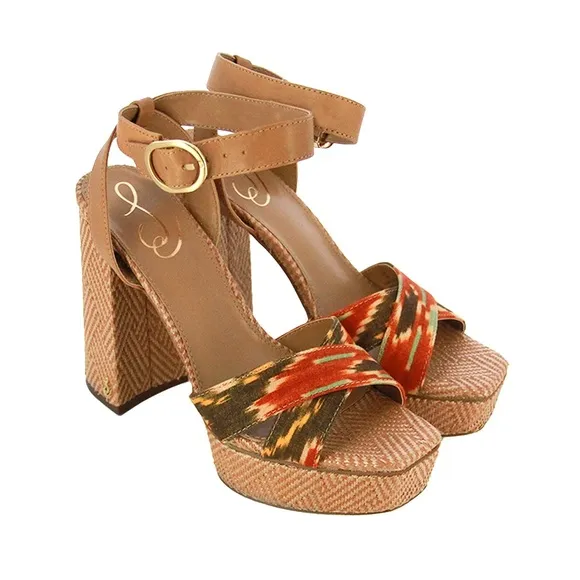 Sam Edelman Nolita Platform Sandals, Orange Multi Size 11, New in Box £150