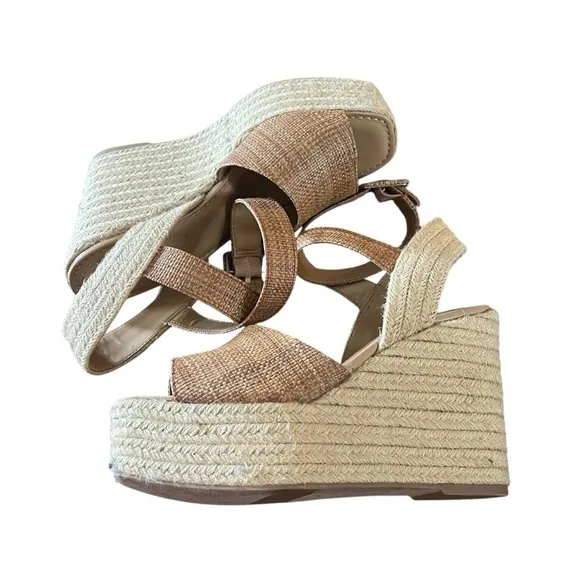 Sam Edelman Vada Espadrille Wedge Heel Platform Sandals Women's Size US 9 EU 40