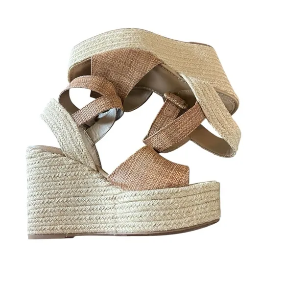 Sam Edelman Vada Espadrille Wedge Heel Platform Sandals Women's Size US 9 EU 40