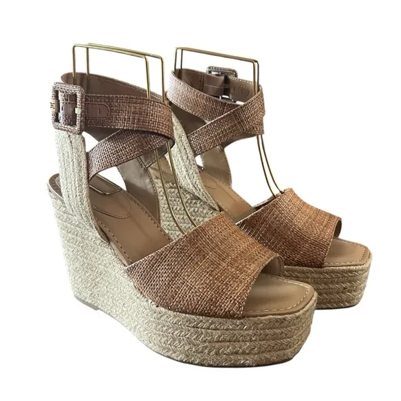 Sam Edelman Vada Espadrille Wedge Heel Platform Sandals Women's Size US 9 EU 40