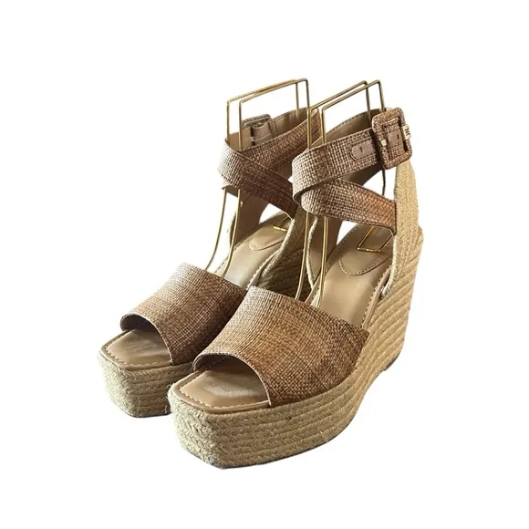 Sam Edelman Vada Espadrille Wedge Heel Platform Sandals Women's Size US 9 EU 40