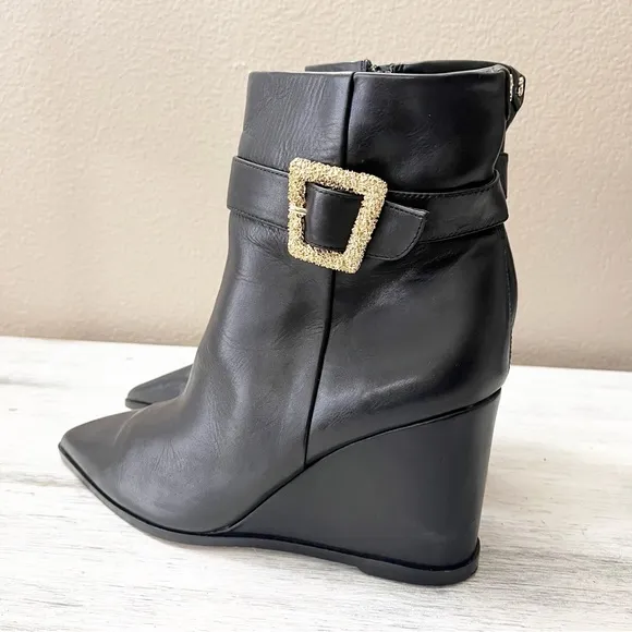 Sam Edelman Weslie Wedge Ankle Black wedge Booties size 9