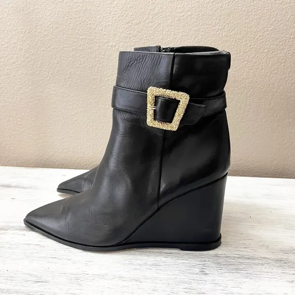 Sam Edelman Weslie Wedge Ankle Black wedge Booties size 9