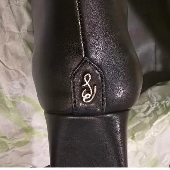 Sam Edelman Wide Calf Sylvia Boot in Black EUC Size 8 Wide Calf
